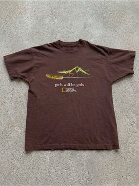 National Geographic Praying Mantis Girls Will Be Girls Brown Graphic T-Shirt